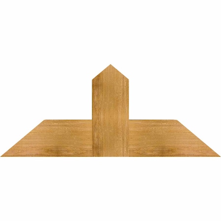 Ekena Millwork Portland Rough Sawn Timber Gable Bracket, Western Red Cedar, 36"W x 15"H x 6"D x 6"F, 10/12 Pitch GBW036X15X0606POR00RWR